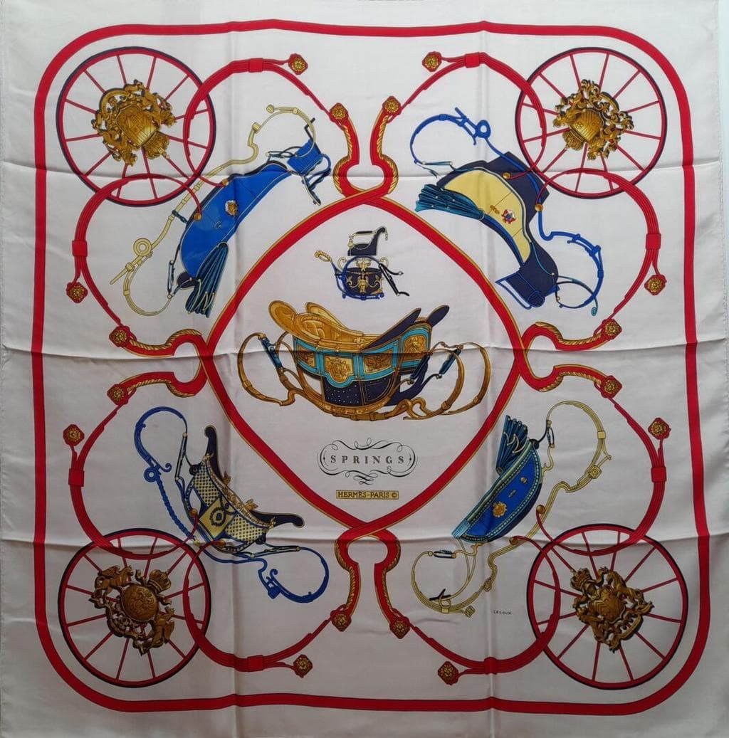 エルメス スカーフ「スプリングス」デザイン全体