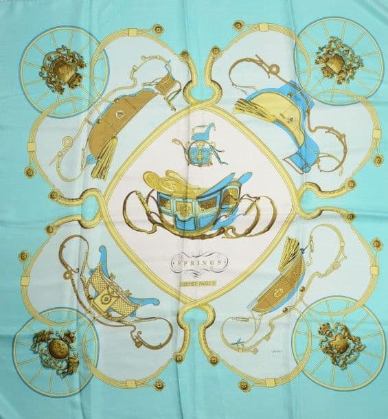 エルメス スカーフ「スプリングス」blue バリエーション