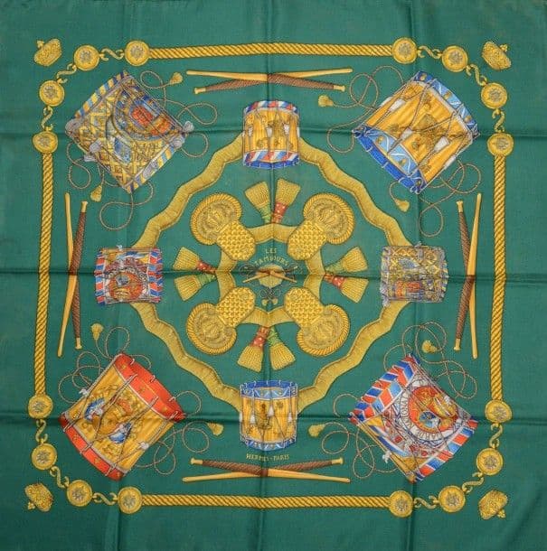 エルメス スカーフ「太鼓」green バリエーション