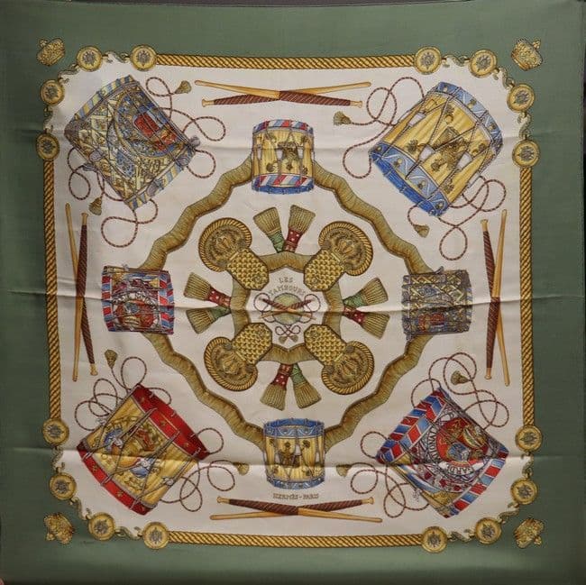 エルメス スカーフ「太鼓」gray バリエーション