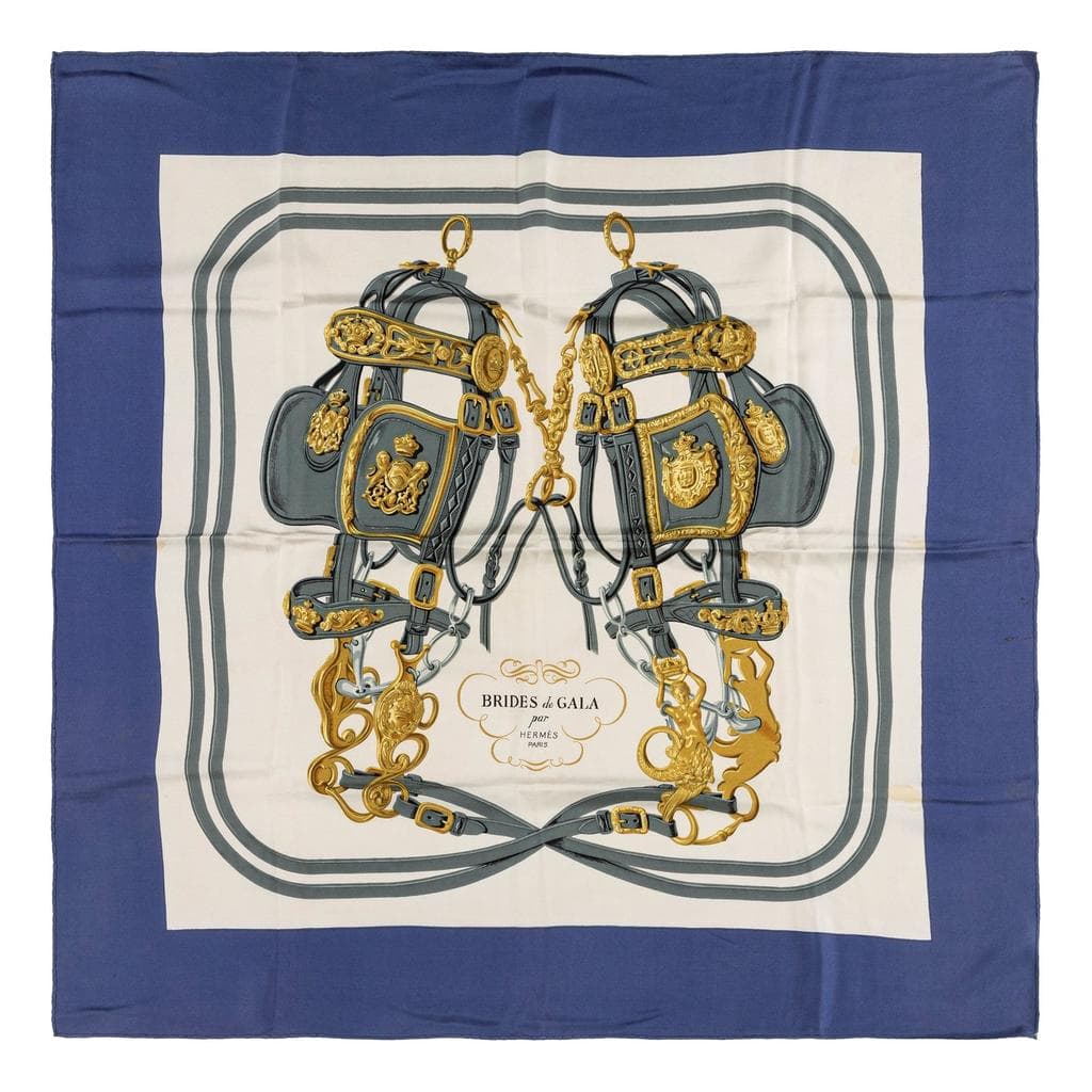 エルメス スカーフ「式典用馬勒」デザイン全体