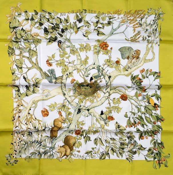 エルメス スカーフ「森の中で」yellow バリエーション