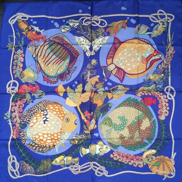 エルメス スカーフ「深海」blue バリエーション