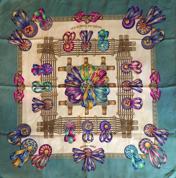 エルメス スカーフ「馬のリボン」blue バリエーション