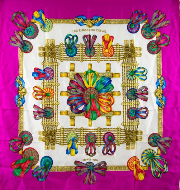 エルメス スカーフ「馬のリボン」purple バリエーション