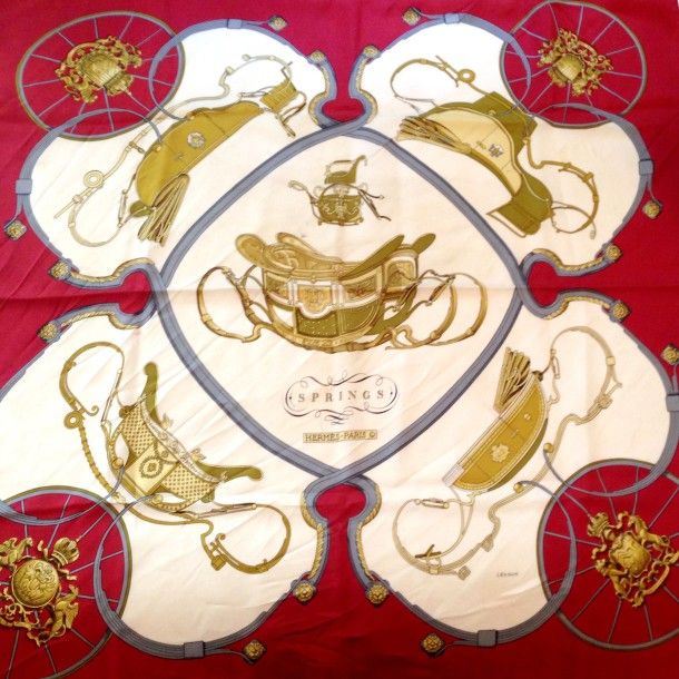 エルメス スカーフ「スプリングス」red バリエーション