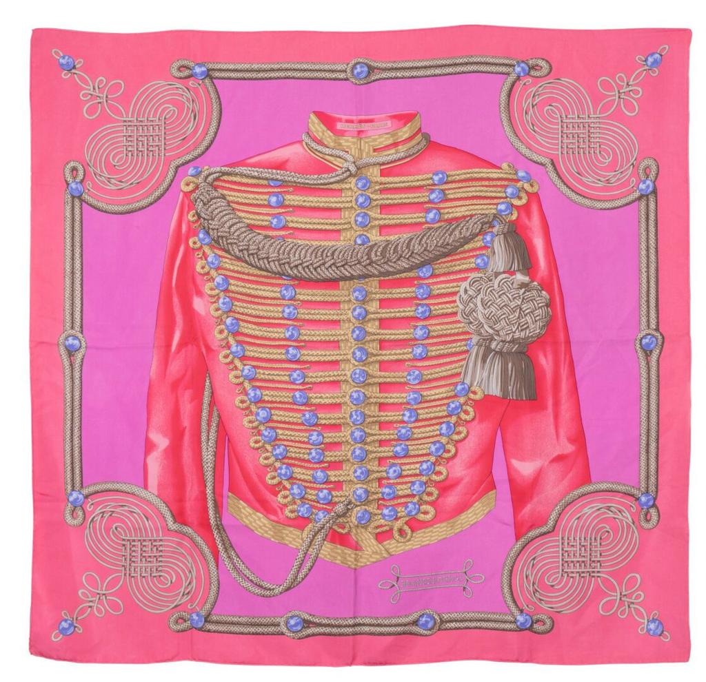 エルメス スカーフ「ブランデンブルク飾り」pink バリエーション