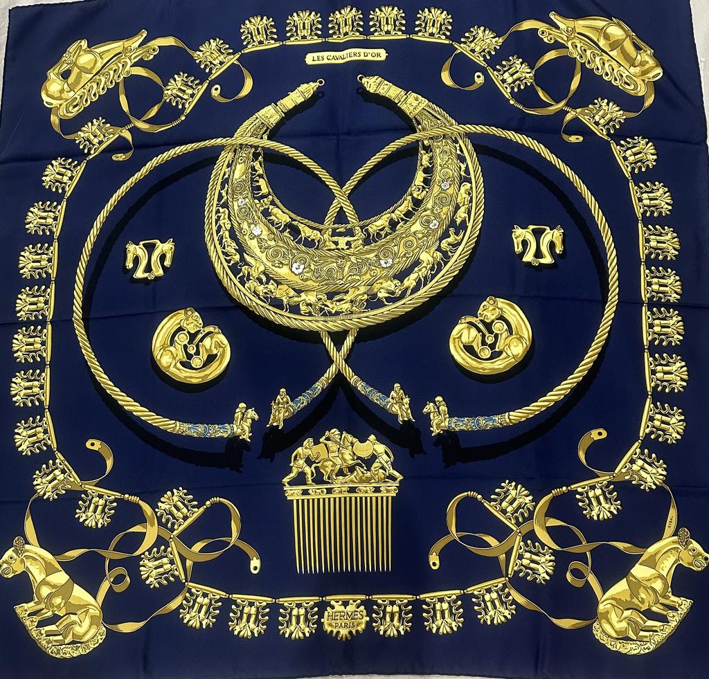 エルメス スカーフ「黄金の騎士」デザイン全体
