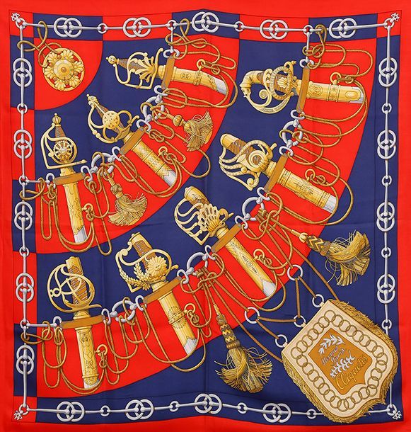 エルメス スカーフ「クリケティス」red バリエーション