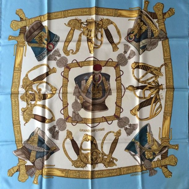 エルメス スカーフ「軍服」blue バリエーション