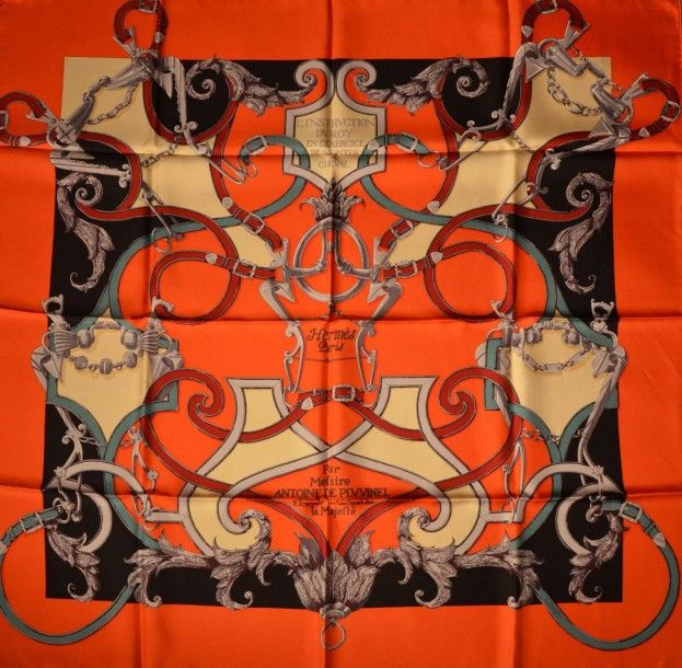 エルメス スカーフ「王の指示」orange バリエーション